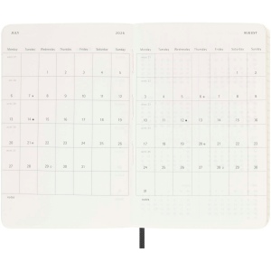 Agenda de poche hebdomadaire 12 mois Moleskine à couverture souple 6