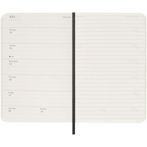 Agenda de poche hebdomadaire 12 mois Moleskine à couverture souple 7