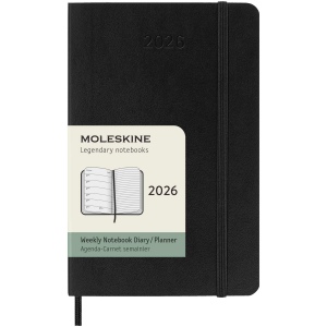 Agenda de poche hebdomadaire 12 mois Moleskine à couverture souple 2