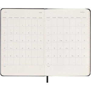 Agenda de poche quotidien 12 mois Moleskine à couverture rigide 6