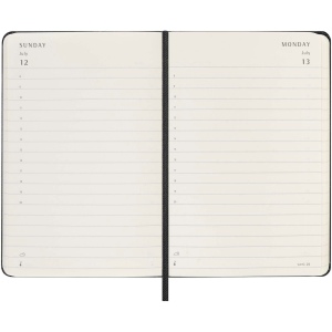 Agenda de poche quotidien 12 mois Moleskine à couverture rigide 7