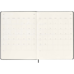 Agenda XL hebdomadaire 12 mois Moleskine à couverture rigide 7