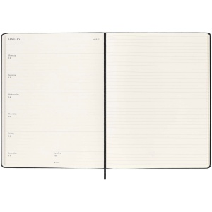 Agenda XL hebdomadaire 12 mois Moleskine à couverture rigide 8