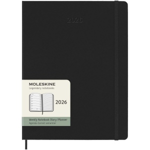 Agenda XL hebdomadaire 12 mois Moleskine à couverture rigide