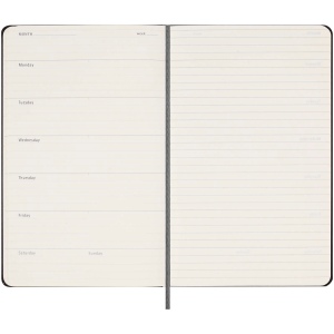 Agenda L hebdomadaire non daté Moleskine à couverture rigide 7