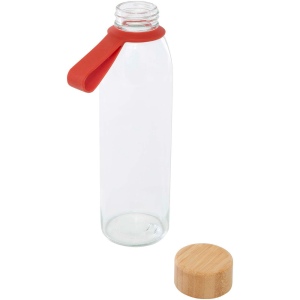 Bouteille d'eau en verre Porto de 500 ml avec poignée en silicone et couvercle en bambou 18