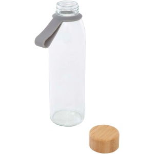 Bouteille d'eau en verre Porto de 500 ml avec poignée en silicone et couvercle en bambou 19