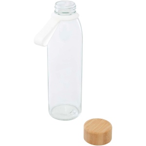 Bouteille d'eau en verre Porto de 500 ml avec poignée en silicone et couvercle en bambou 21