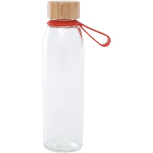 Bouteille d'eau en verre Porto de 500 ml avec poignée en silicone et couvercle en bambou 8