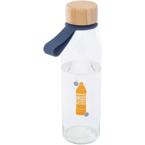 Bouteille d'eau en verre Porto de 500 ml avec poignée en silicone et couvercle en bambou 15