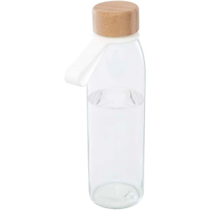 Bouteille d'eau en verre Porto de 500 ml avec poignée en silicone et couvercle en bambou 6