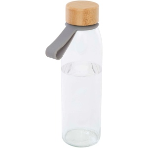Bouteille d'eau en verre Porto de 500 ml avec poignée en silicone et couvercle en bambou 4