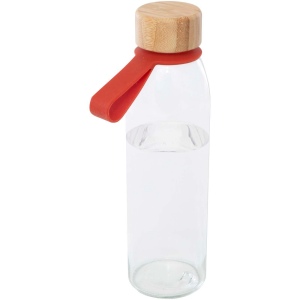Bouteille d'eau en verre Porto de 500 ml avec poignée en silicone et couvercle en bambou 3