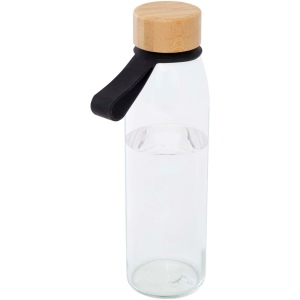 Bouteille d'eau en verre Porto de 500 ml avec poignée en silicone et couvercle en bambou 2