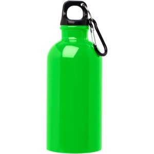 Bouteille d'eau Oregon de 400 ml simple paroi en acier recyclé certifié RCS avec mousqueton 14