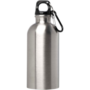 Bouteille d'eau Oregon de 400 ml simple paroi en acier recyclé certifié RCS avec mousqueton 23