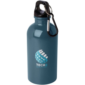 Bouteille d'eau Oregon de 400 ml simple paroi en acier recyclé certifié RCS avec mousqueton 29