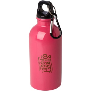 Bouteille d'eau Oregon de 400 ml simple paroi en acier recyclé certifié RCS avec mousqueton 30