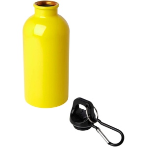 Bouteille d'eau Oregon de 400 ml simple paroi en acier recyclé certifié RCS avec mousqueton 49