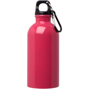 Bouteille d'eau Oregon de 400 ml simple paroi en acier recyclé certifié RCS avec mousqueton 18