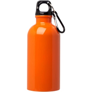 Bouteille d'eau Oregon de 400 ml simple paroi en acier recyclé certifié RCS avec mousqueton 19