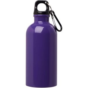 Bouteille d'eau Oregon de 400 ml simple paroi en acier recyclé certifié RCS avec mousqueton 20