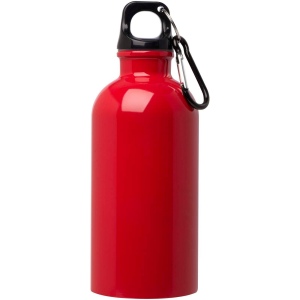 Bouteille d'eau Oregon de 400 ml simple paroi en acier recyclé certifié RCS avec mousqueton 21
