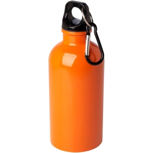 Bouteille d'eau Oregon de 400 ml simple paroi en acier recyclé certifié RCS avec mousqueton 7