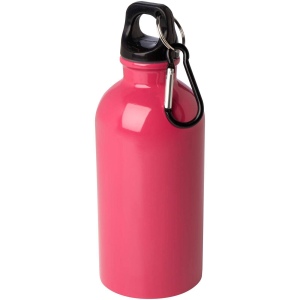 Bouteille d'eau Oregon de 400 ml simple paroi en acier recyclé certifié RCS avec mousqueton 6
