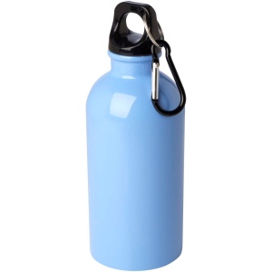 Bouteille d'eau Oregon de 400 ml simple paroi en acier recyclé certifié RCS avec mousqueton 4
