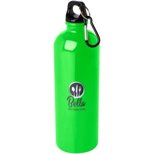 Bouteille d'eau Oregon de 750 ml simple paroi en acier recyclé certifié RCS avec mousqueton 26