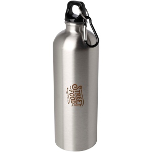 Bouteille d'eau Oregon de 750 ml simple paroi en acier recyclé certifié RCS avec mousqueton 35