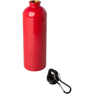 Bouteille d'eau Oregon de 750 ml simple paroi en acier recyclé certifié RCS avec mousqueton 45