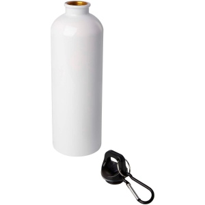 Bouteille d'eau Oregon de 750 ml simple paroi en acier recyclé certifié RCS avec mousqueton 48