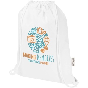 Sac de 5 L avec cordon Oregon Blend en coton recyclé 140 g/m² certifié GRS 19