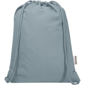 Sac de 5 L avec cordon Oregon Blend en coton recyclé 140 g/m² certifié GRS 9