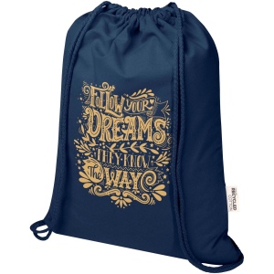 Sac de 5 L avec cordon Oregon Blend en coton recyclé 140 g/m² certifié GRS 16