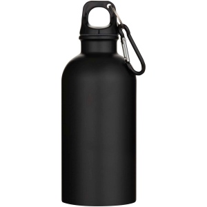 Bouteille d’eau Oregon de 400 ml à simple paroi avec finition MATE, en acier inoxydable recyclé certifié RCS avec mousqueton 6