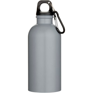 Bouteille d’eau Oregon de 400 ml à simple paroi avec finition MATE, en acier inoxydable recyclé certifié RCS avec mousqueton 7