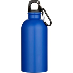 Bouteille d’eau Oregon de 400 ml à simple paroi avec finition MATE, en acier inoxydable recyclé certifié RCS avec mousqueton 8