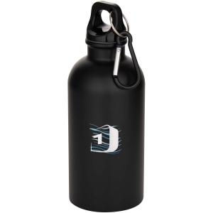 Bouteille d’eau Oregon de 400 ml à simple paroi avec finition MATE, en acier inoxydable recyclé certifié RCS avec mousqueton 10