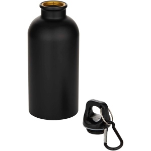 Bouteille d’eau Oregon de 400 ml à simple paroi avec finition MATE, en acier inoxydable recyclé certifié RCS avec mousqueton 14