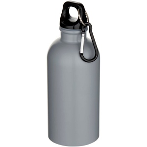 Bouteille d’eau Oregon de 400 ml à simple paroi avec finition MATE, en acier inoxydable recyclé certifié RCS avec mousqueton 3