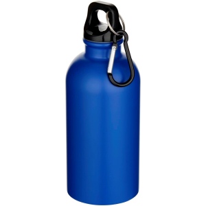 Bouteille d’eau Oregon de 400 ml à simple paroi avec finition MATE, en acier inoxydable recyclé certifié RCS avec mousqueton 4