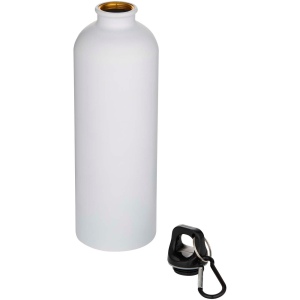 Bouteille d’eau Oregon de 750 ml en acier inoxydable à simple paroi certifiée RCS, recyclé mat avec mousqueton 17