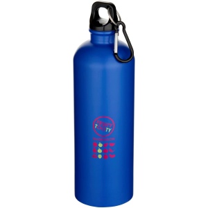 Bouteille d’eau Oregon de 750 ml en acier inoxydable à simple paroi certifiée RCS, recyclé mat avec mousqueton 12