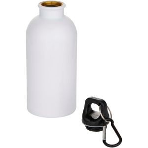 Bouteille d’eau Oregon de 400 ml en acier inoxydable recyclé à simple paroi certifié RCS avec mousqueton (impression par sublimation) 5