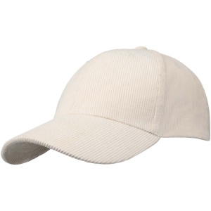 Casquette 6 panneaux Hutton en velours côtelé recyclé