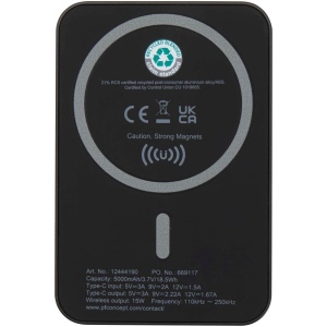 Batterie de secours Acrab magnétique sans fil de 5 000 mAh et 15 W avec PD de 20 W - fabriquée en plastique recyclé 8