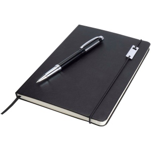 Ensemble carnet à couverture rigide A5 et stylo roller Legato Elegance 26